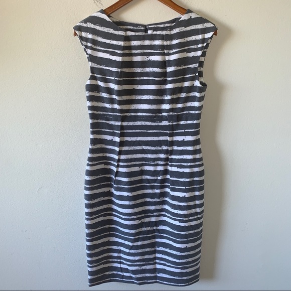 Calvin Klein Dresses & Skirts - Calvin Klein White & Gray Striped Sheath Dress